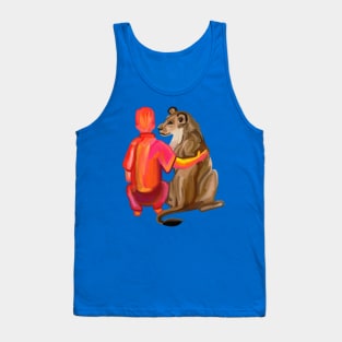 Boy with Lioness Friend Tank Top